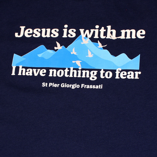 St Pier Giorgio Frassati - "Jesus is with Me" T-Shirt