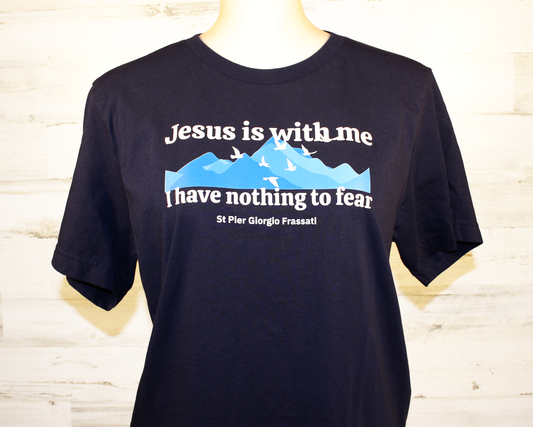 St Pier Giorgio Frassati - "Jesus is with Me" T-Shirt