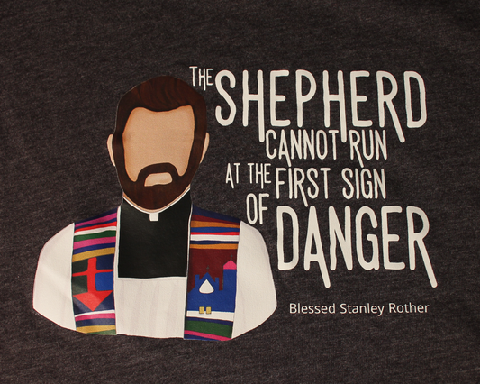 Blessed Stanley Rother T-Shirt - Dark Grey Heather