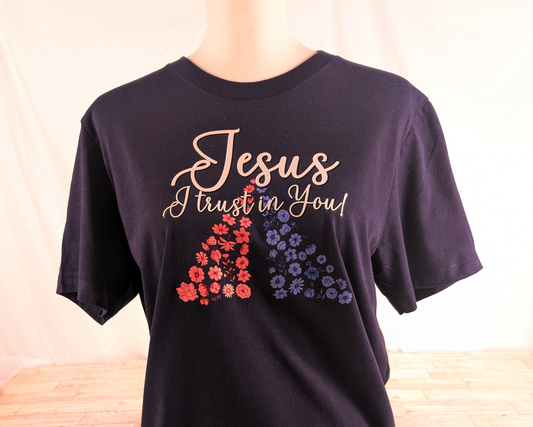 Divine Mercy Jesus, I Trust in You T-Shirt (Navy)