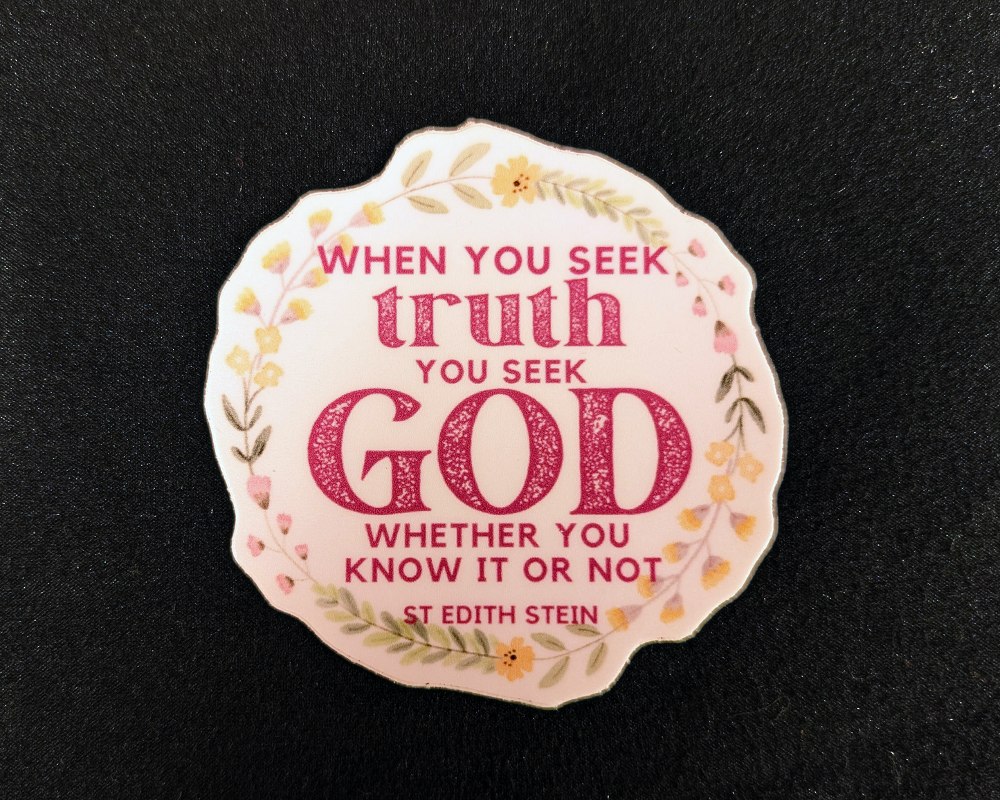 St Edith Stein Truth Sticker - 2.5"