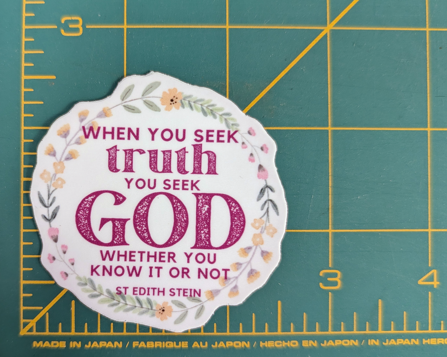 St Edith Stein Truth Sticker - 2.5"