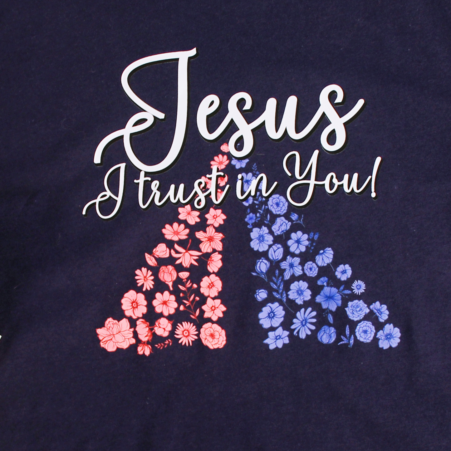 Divine Mercy Jesus, I Trust in You T-Shirt (Navy)