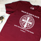 St Benedict Medal T-Shirt - Maroon