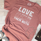 Love Them Both T-Shirt - Heather Mauve