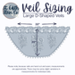 White Chapel Veil/Mantilla with Embroidered Pink Roses (Small D-Shaped)