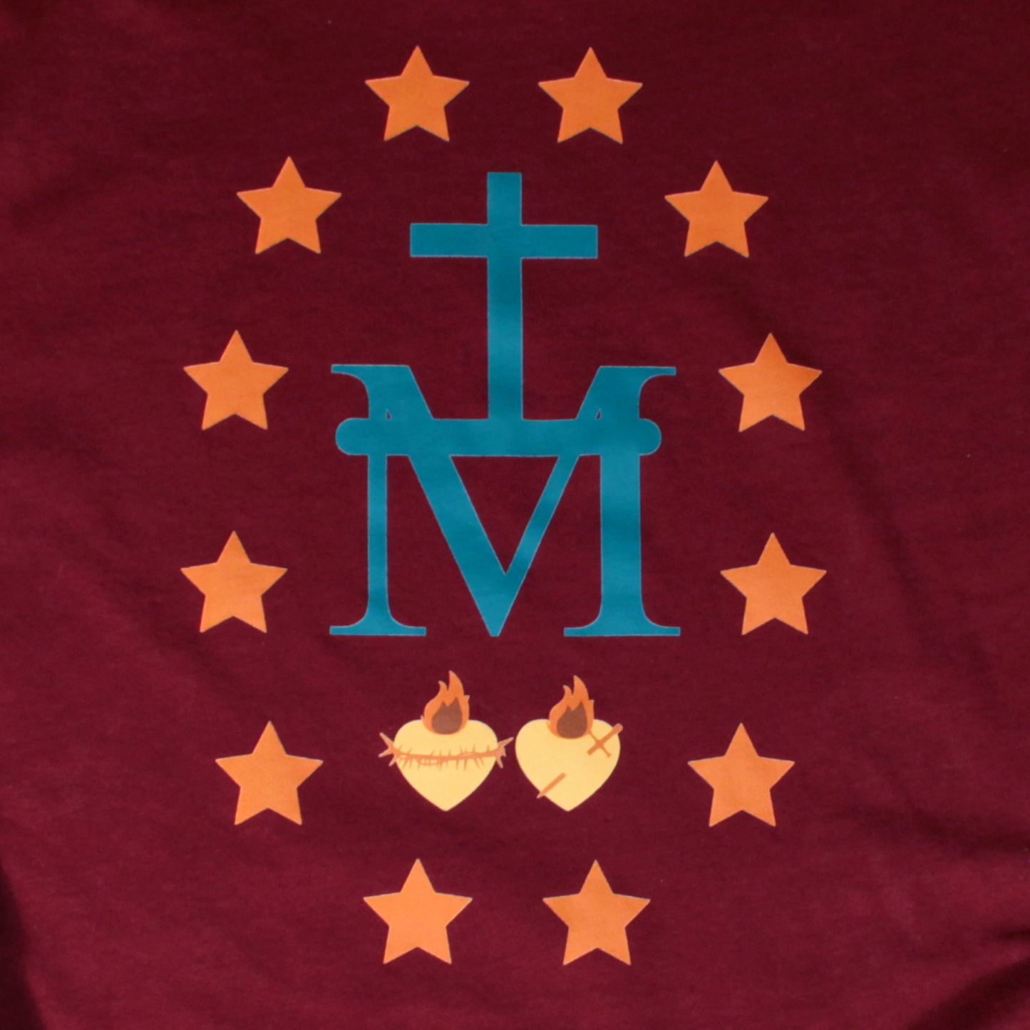 Miraculous Medal T-Shirt Fall - Maroon