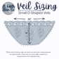 Silver Small D-Shaped Chapel Veil/Mantilla