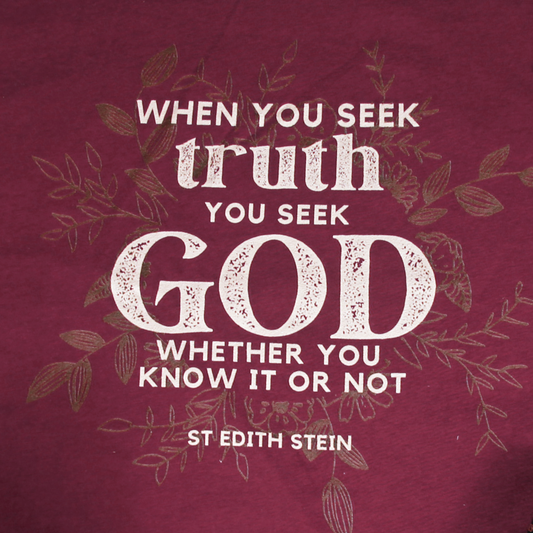 St Edith Stein Truth T-Shirt - Maroon