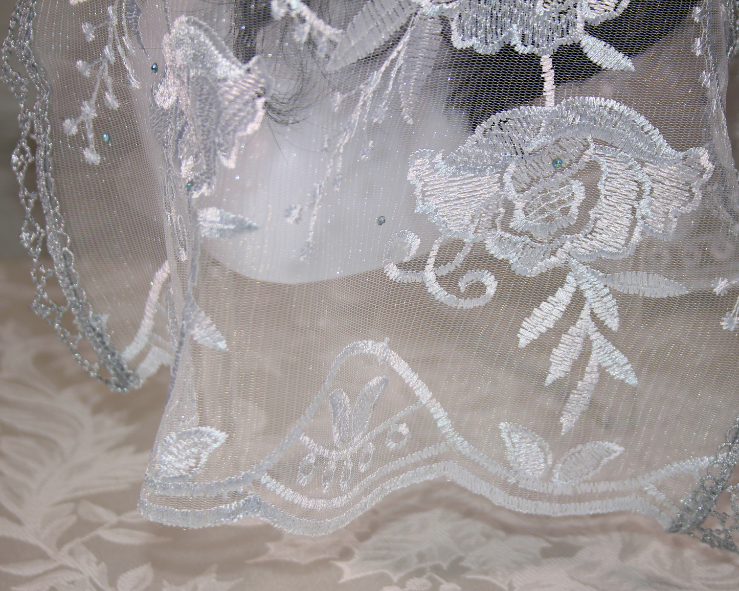 Silver Rectangle Chapel Veil/Mantilla