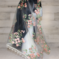 White Mesh Lace Chapel Veil/Mantilla with Embroidered Pink Roses (Infinity)