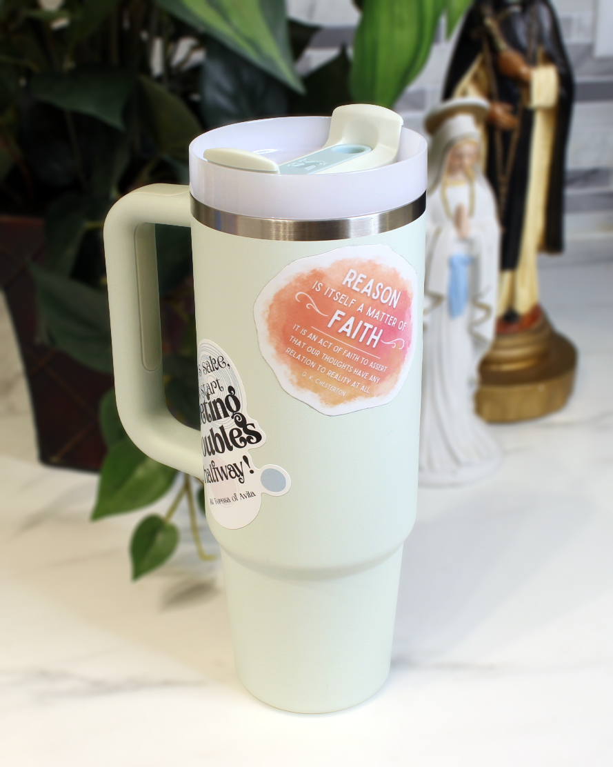 GK Chesterton Reason Sticker - 3"