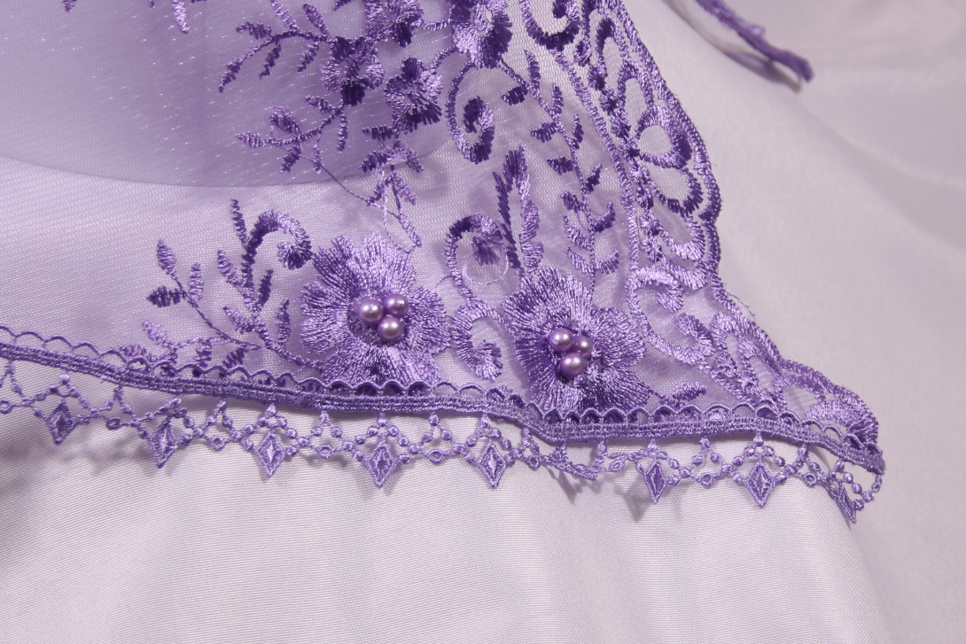 Purple/Lavender Long Length Chapel Veil/Mantilla