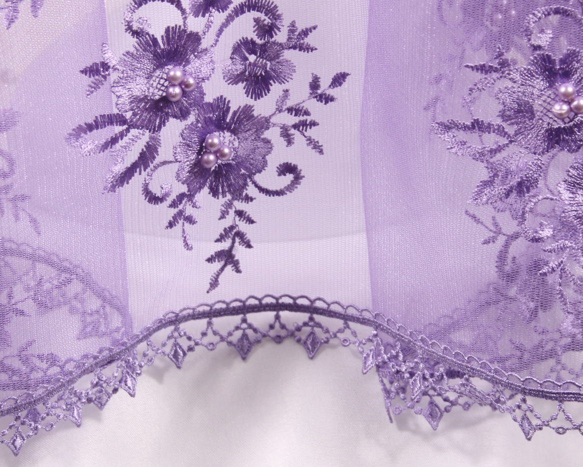 Purple/Lavender Long Length Chapel Veil/Mantilla