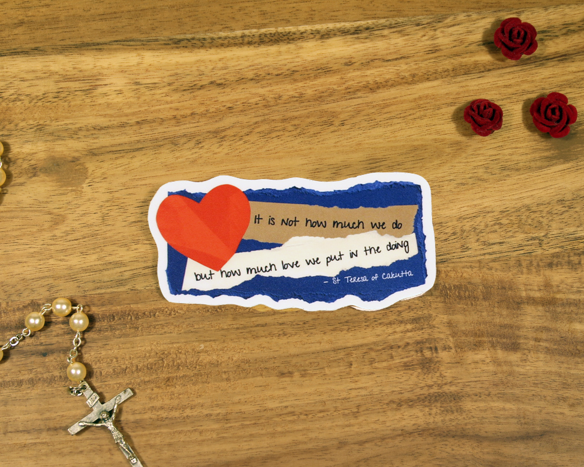 St Theresa of Calcutta Love Sticker - 3"