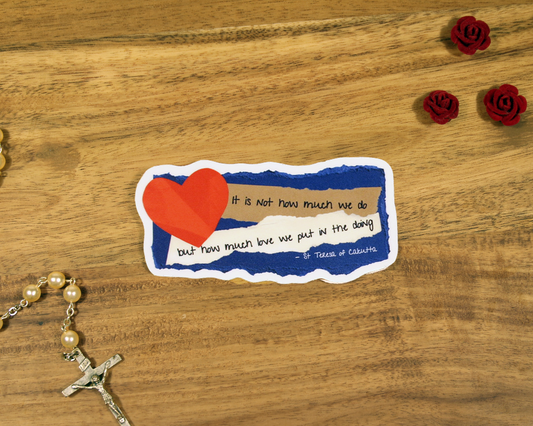 St Theresa of Calcutta Love Sticker - 3"
