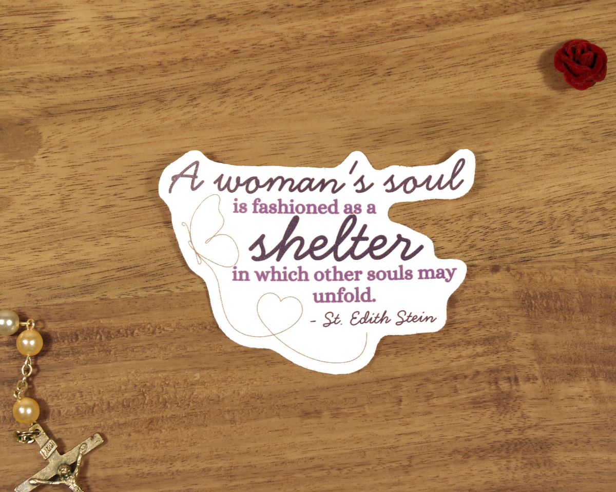 St Edith Stein Shelter Sticker - 3"