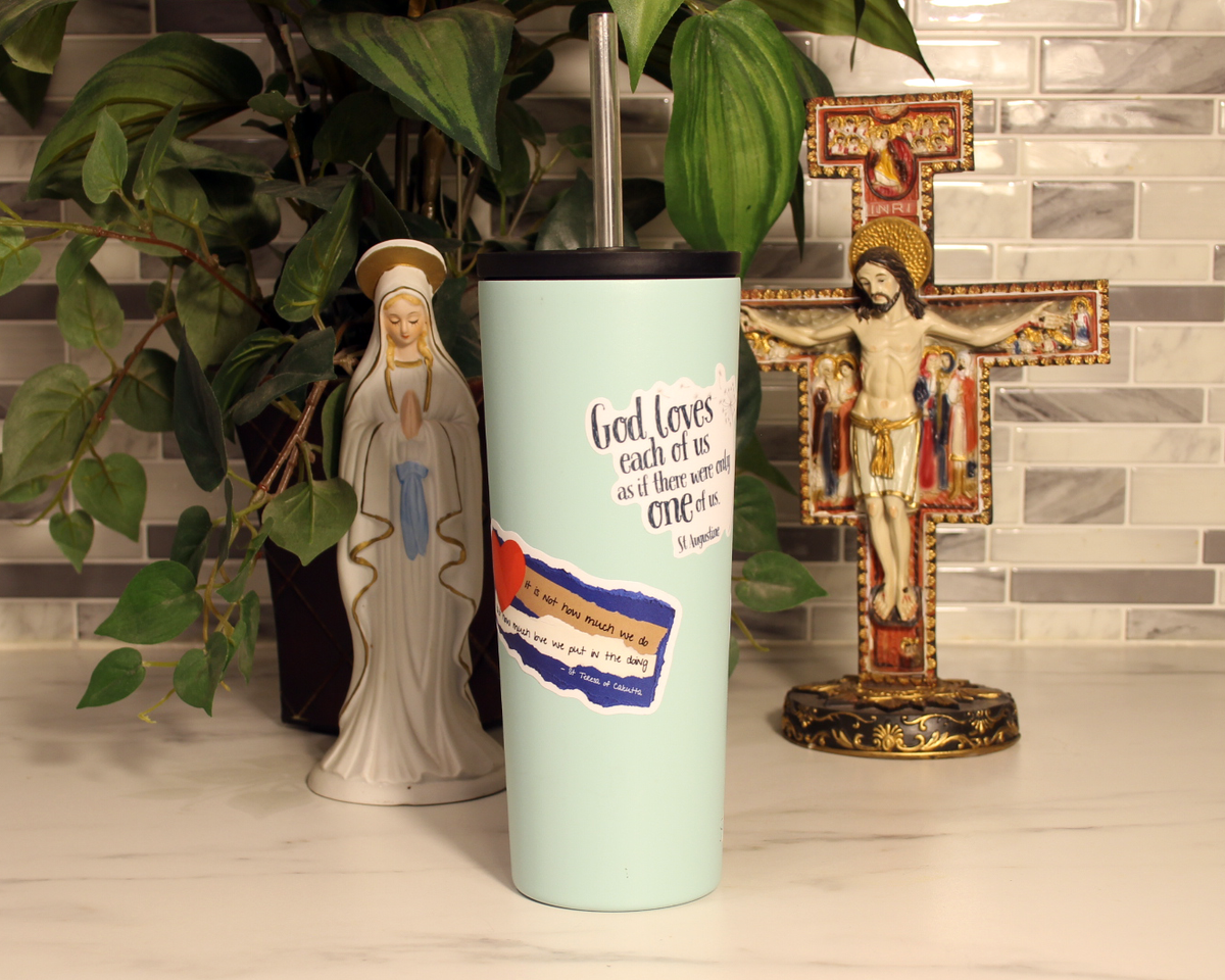 Catholic Sticker Bundle - St Edith Stein, St Therese, St Augustine, St Theresa of Calcutta, Bl Stanley Rother, Bl Miguel Pro