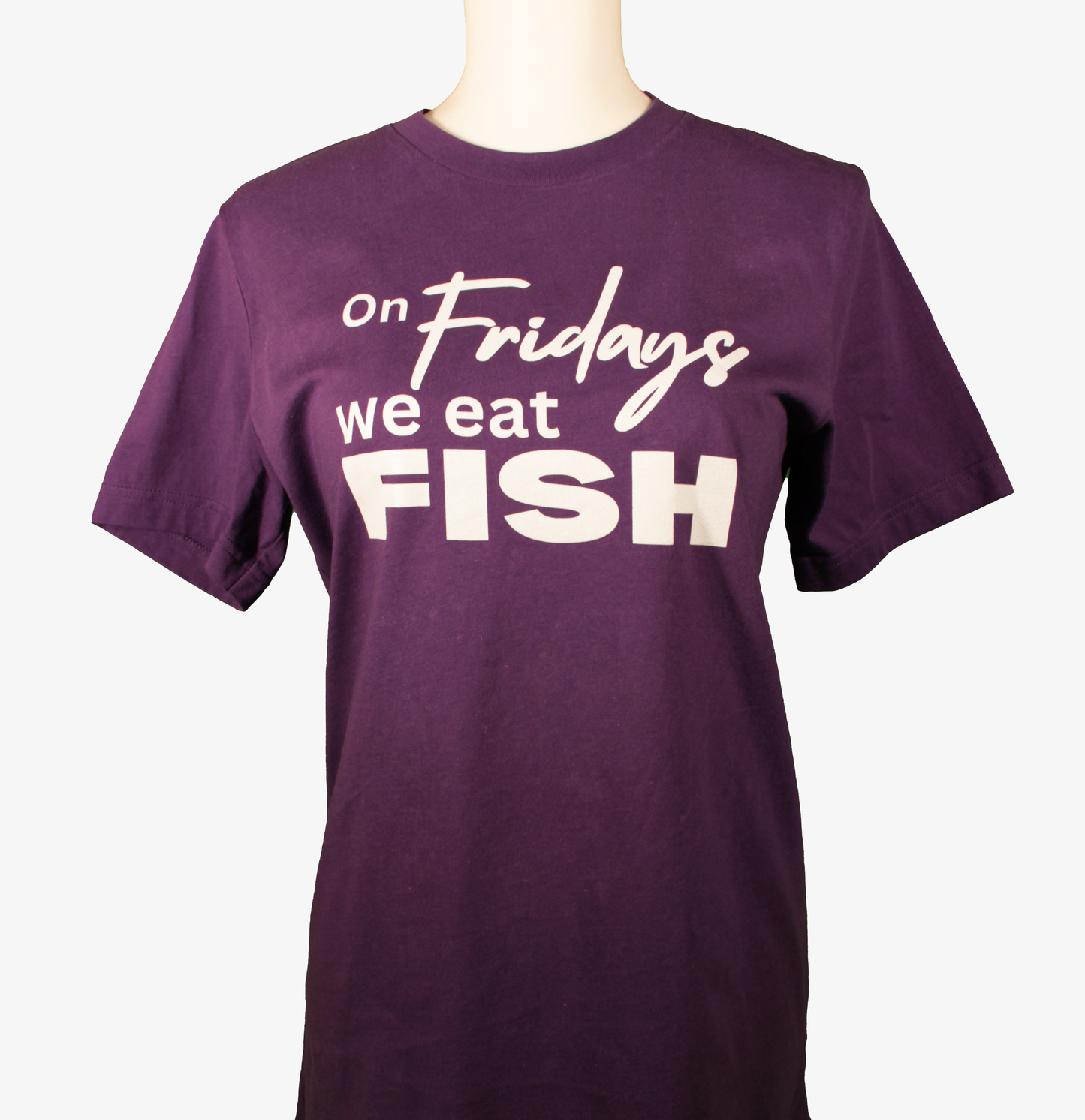 On Fridays We Eat Fish T-Shirt - Purple