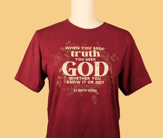 St Edith Stein Truth T-Shirt - Maroon