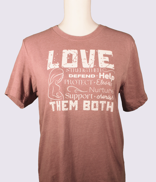 Love Them Both T-Shirt - Heather Mauve