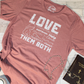 Love Them Both T-Shirt - Heather Mauve