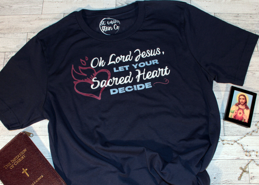 Sacred Heart T-Shirt - Navy Blue