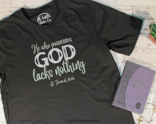 St Teresa of Avila T-Shirt - Dark Heather Gray