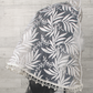 White Embroidered D-Shaped Chapel Veil/Mantilla w/Fauna Design