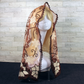 Brown and Ivory Embroidered Rectangle Chapel Veil/Mantilla