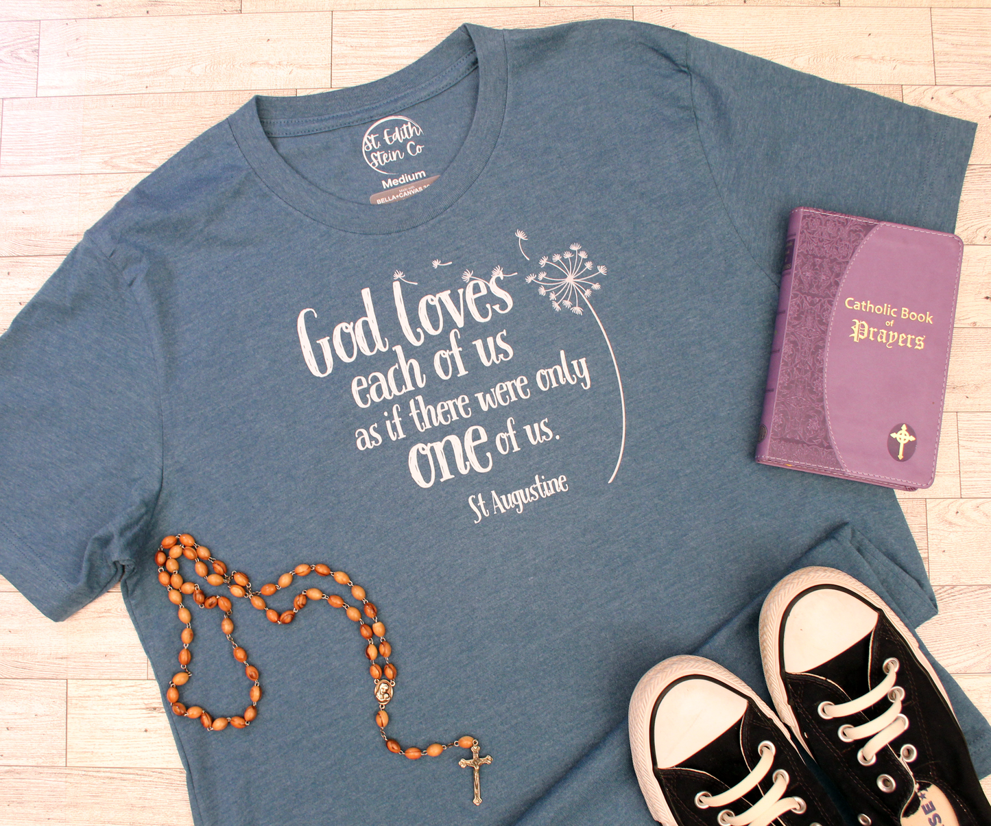 St Augustine "God Loves Each of Us..." T-Shirt