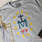 Miraculous Medal T-Shirt (Light Blue)