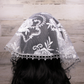 Silver Small D-Shaped Chapel Veil/Mantilla