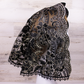Black and Gold Large D-Shaped Chapel Veil/Mantilla