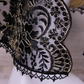 Black and Gold Large D-Shaped Chapel Veil/Mantilla