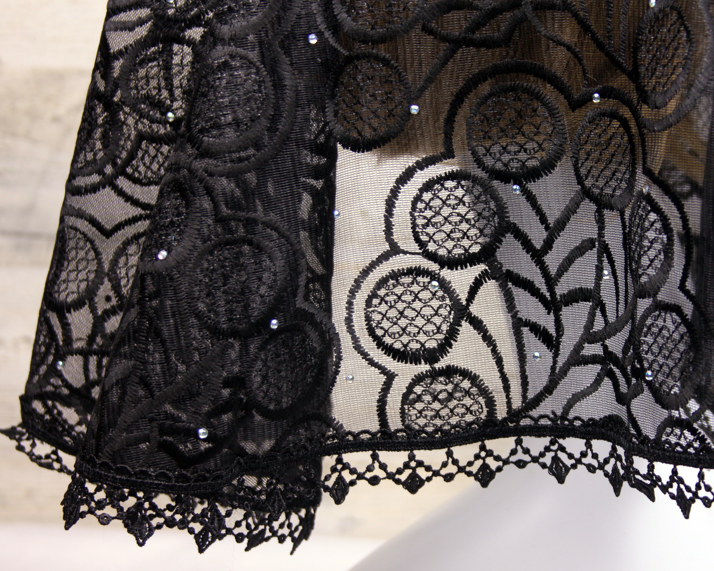 Black Large D-Shaped Chapel Veil/Mantilla