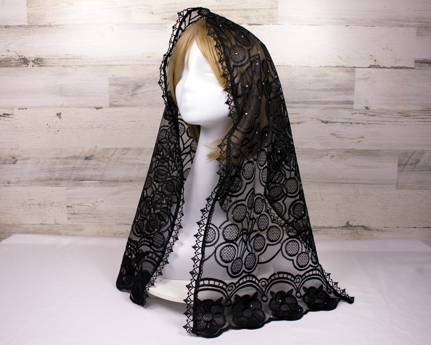 Black Rectangle Chapel Veil/Mantilla