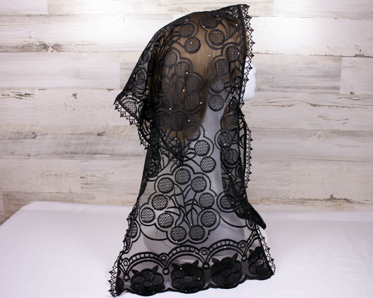 Black Rectangle Chapel Veil/Mantilla
