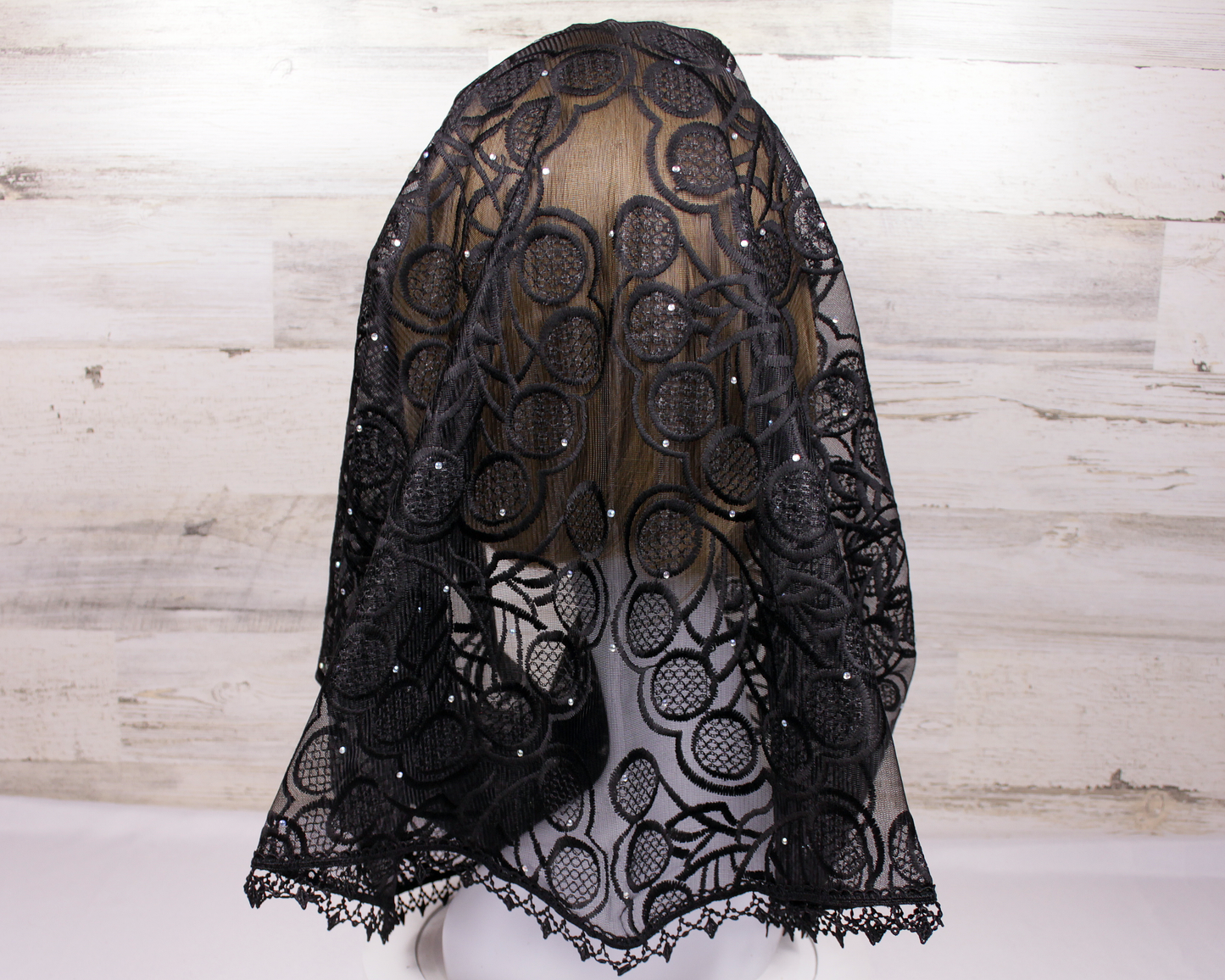 Black Infinity Chapel Veil/Mantilla