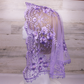 Purple/Lavender Large D-Shaped Chapel Veil/Mantilla