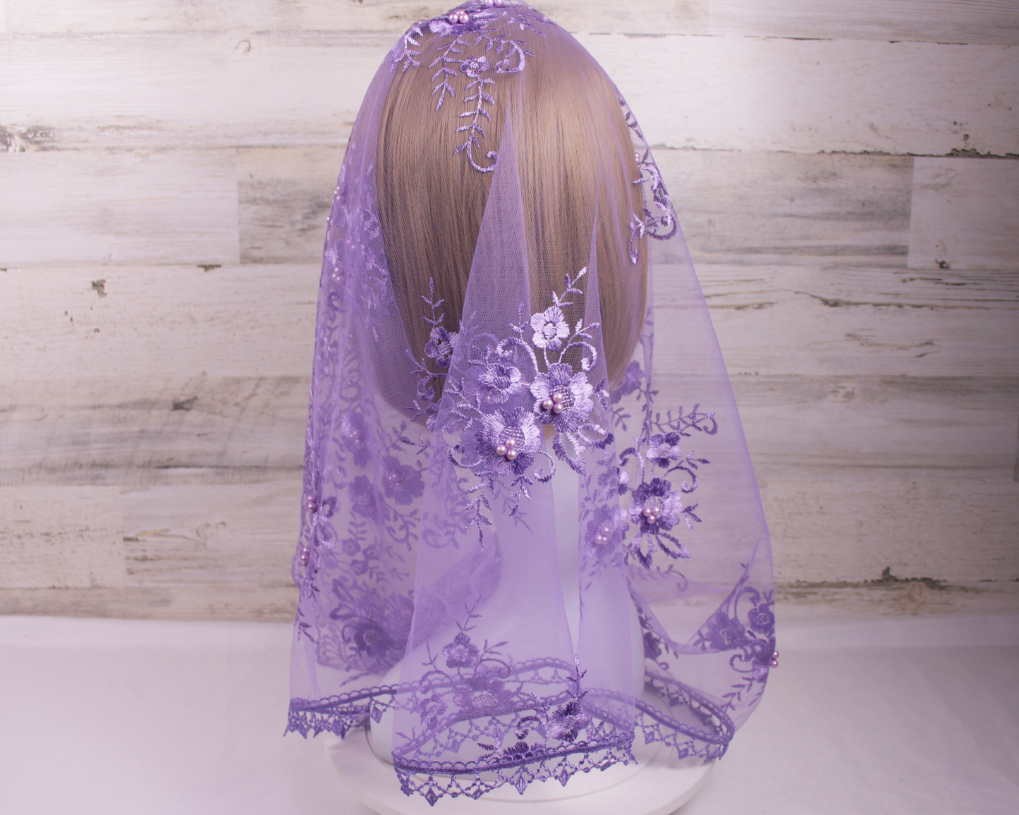 Purple/Lavender Infinity Chapel Veil/Mantilla