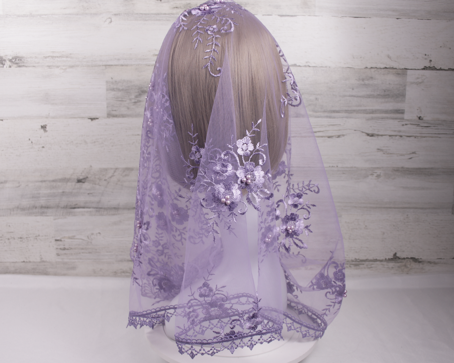 Purple/Lavender Infinity Chapel Veil/Mantilla