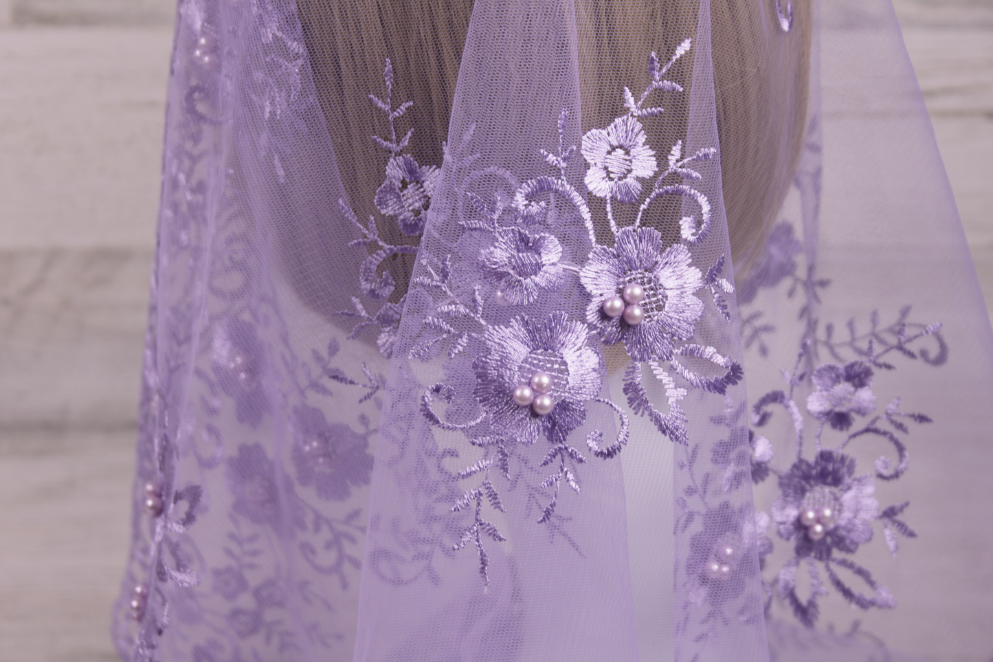 Purple/Lavender Infinity Chapel Veil/Mantilla