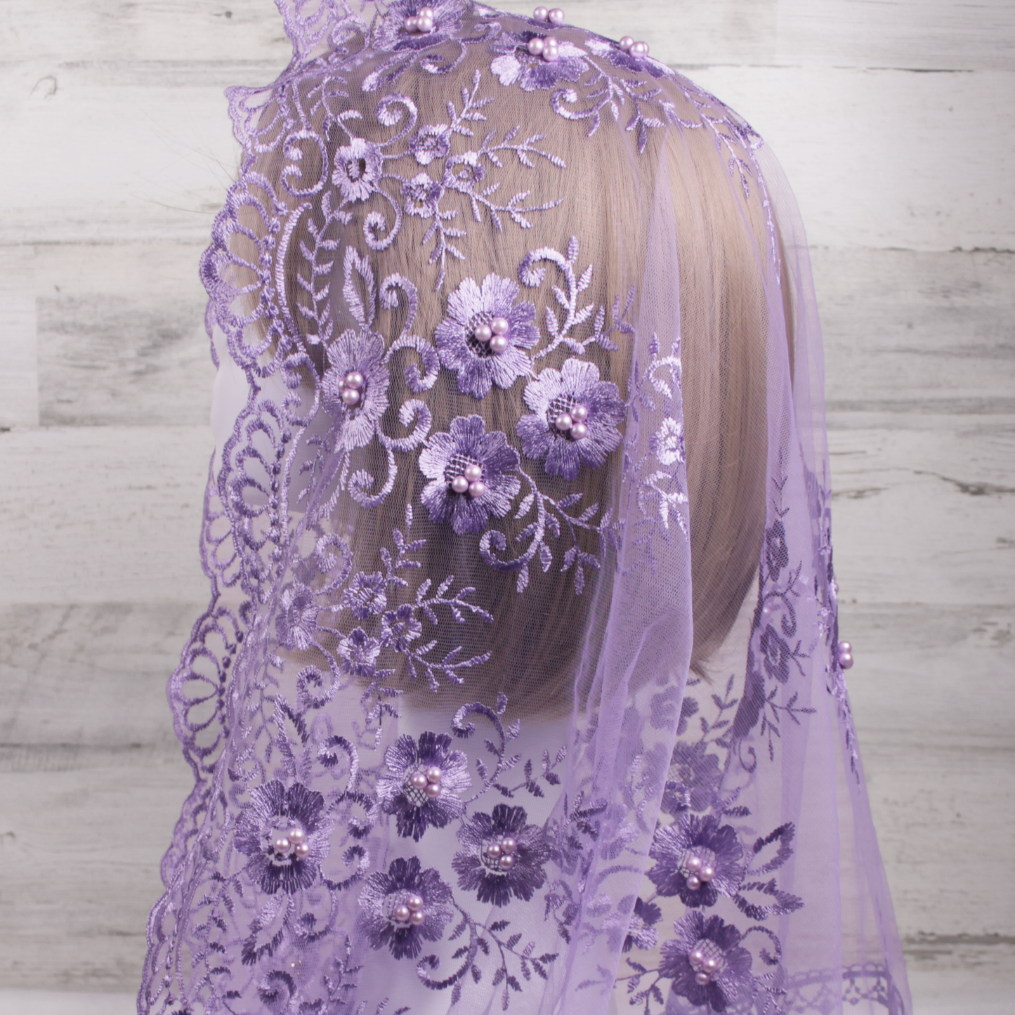Purple/Lavender Infinity Chapel Veil/Mantilla