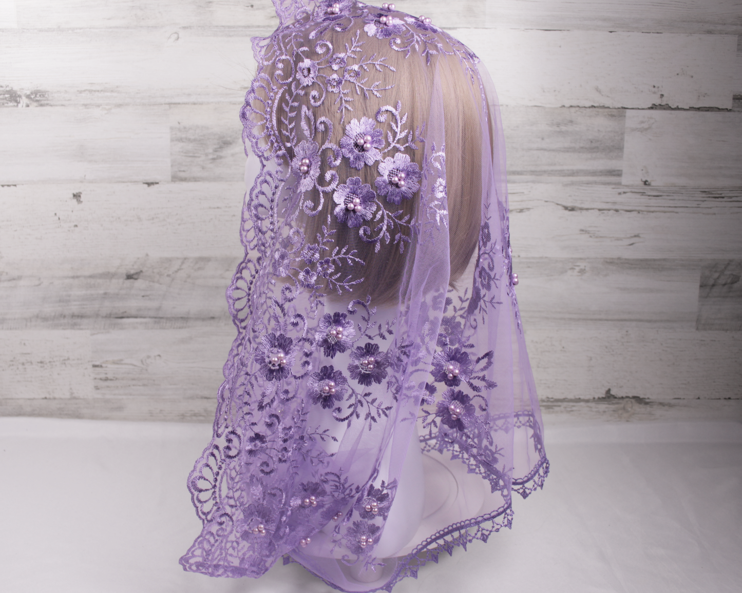 Purple/Lavender Infinity Chapel Veil/Mantilla