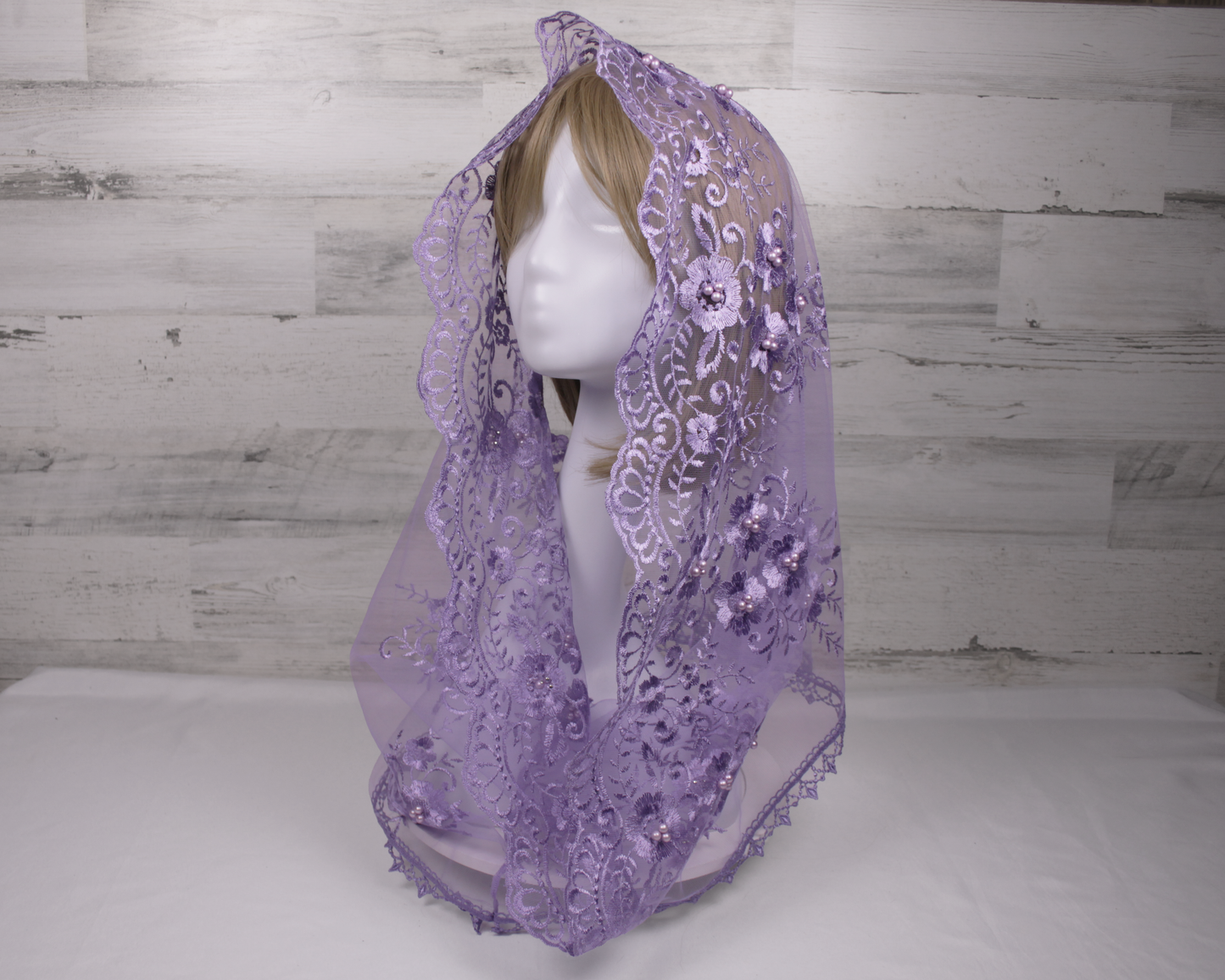 Purple/Lavender Infinity Chapel Veil/Mantilla