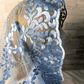 Light Blue Lace Infinity Chapel Veil/Mantilla