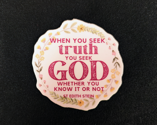 St Edith Stein Truth Sticker - 2.5"