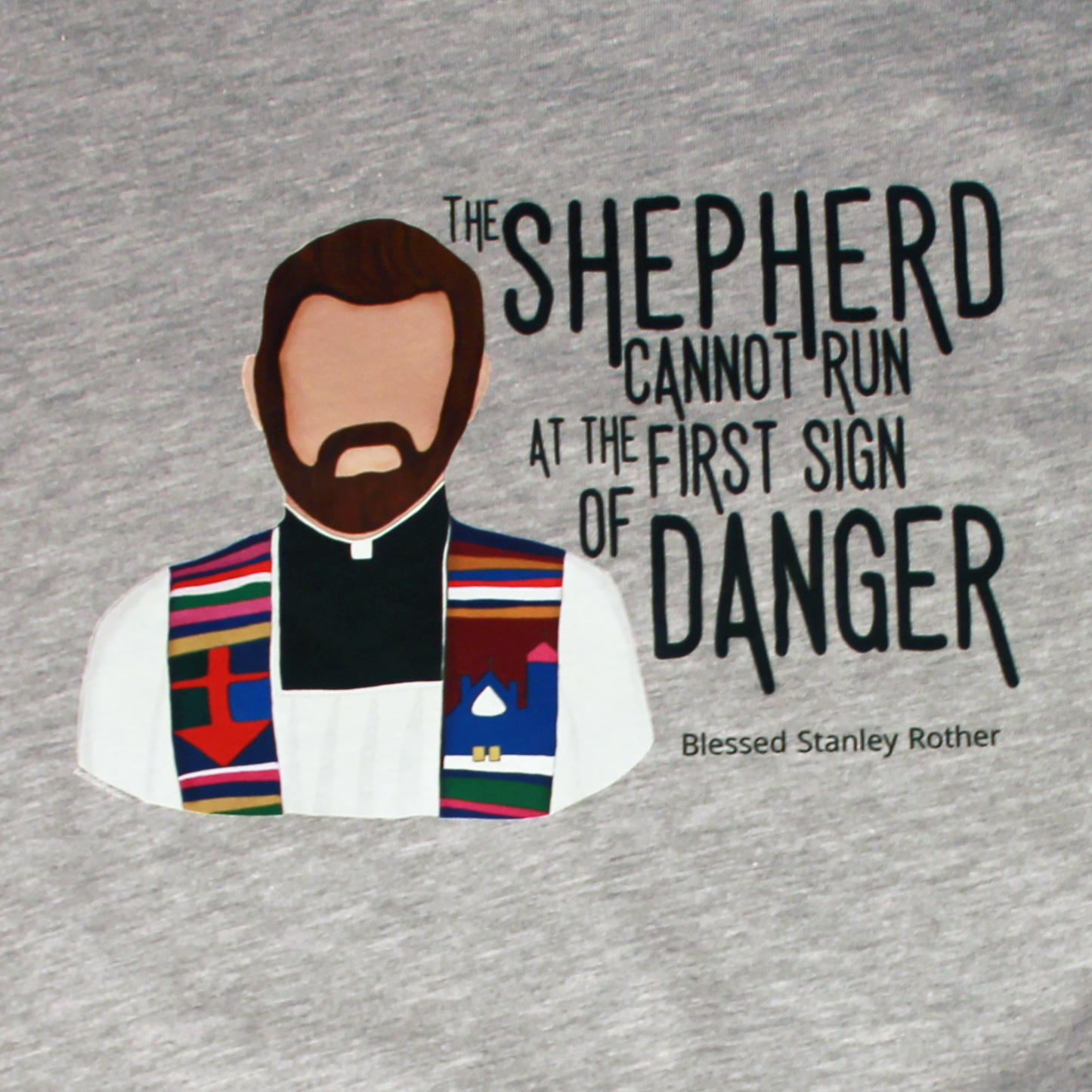 Blessed Stanley Rother T-Shirt - Grey Heather