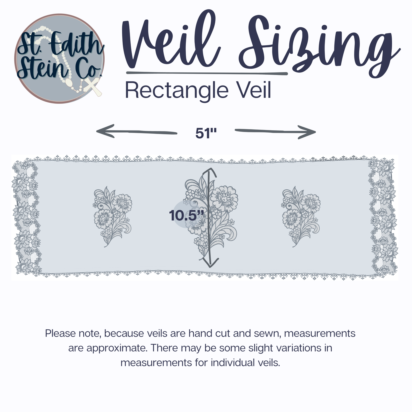 White Embroidered Rectangle Chapel Veil/Mantilla w/Fauna Design